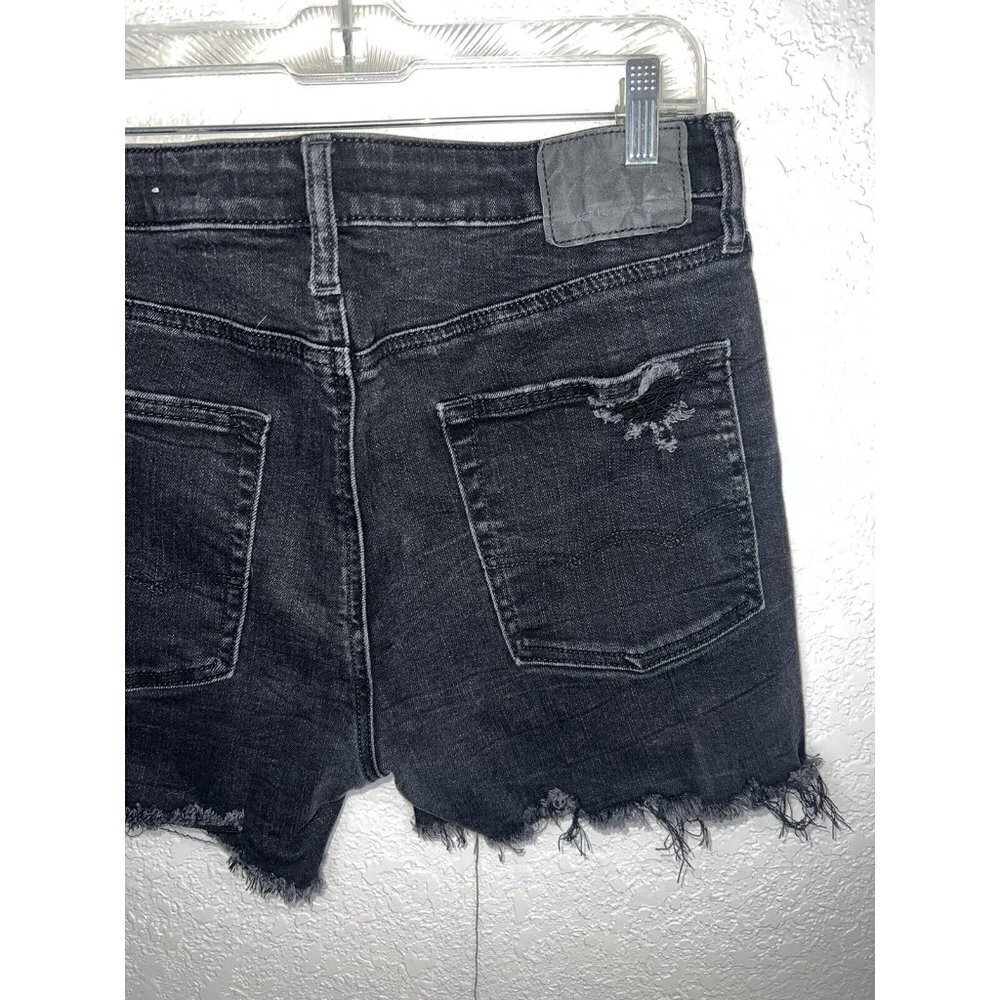 American Eagle Shorts Distressed Flex Size 34 Black Cut-offs Stretchy M - Picture 4 of 10